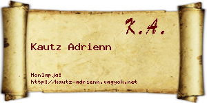 Kautz Adrienn névjegykártya